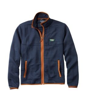L.L. Bean Men's Navy Jacket with Rust Accents